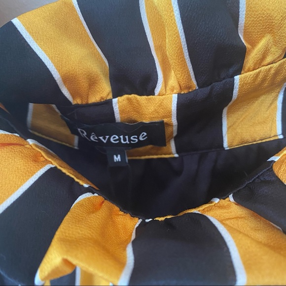 NWT Black and Yellow Stripped Pants - Picture 3 of 11